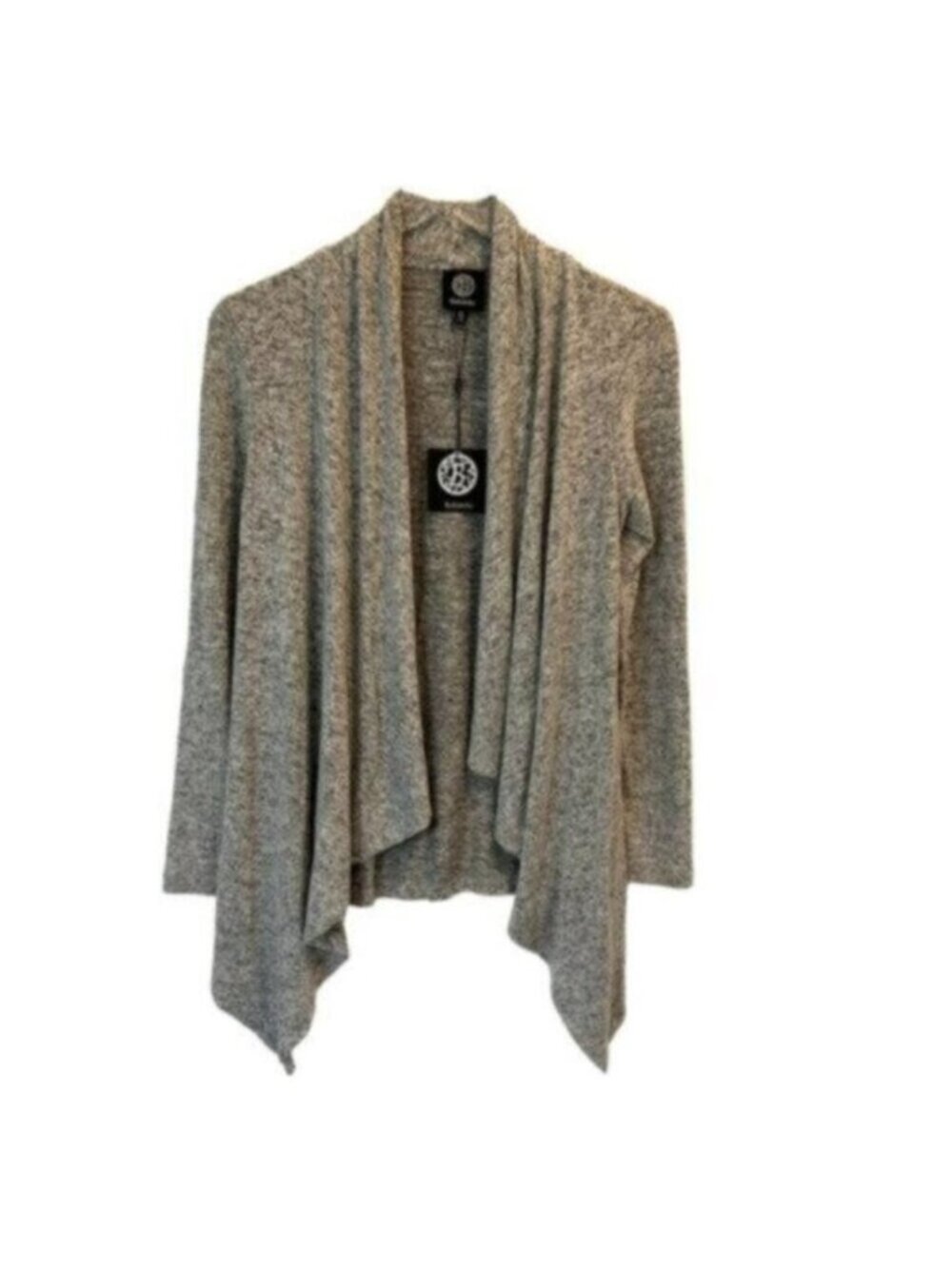 NWT Bobeau | Gray Fleck Open Waterfall Knit Cardigan Size XS
